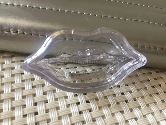 

500pcs/lot 5g Elegant Clear Lip Shape Lipstick Container, DIY Lip Balm Sub Box, Empty Eyeshadow Powder Case, Blusher Storage Box