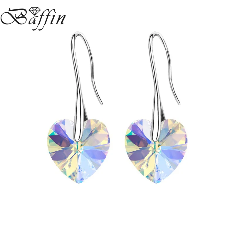 Серьги с кристаллами BAFFIN 2 пар/лот серьги в форме сердца элементами SWAROVSKI висячие