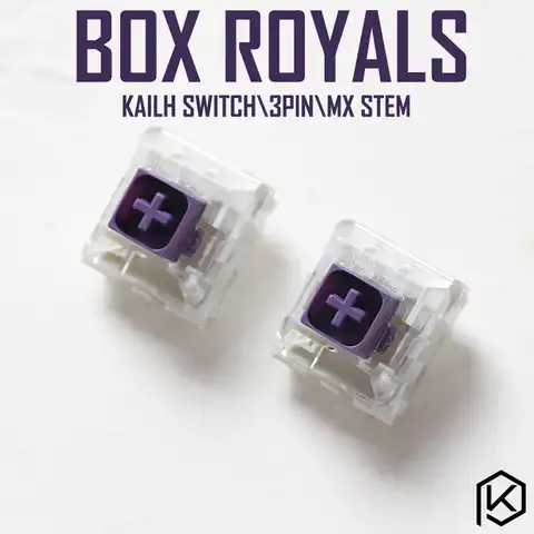 Переключатель Kailh Box royal royals, RGB, SMD, фиолетовый, пылезащитный, для механической клавиатуры IP56, вынос руля