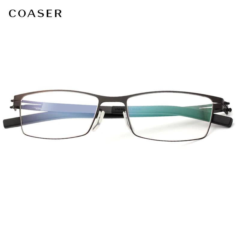 

Germany Design Men Glasses Frame ,Quality Stainless Steel Square Eyeglasses,Myopia Optical Prescription Metal Eyewear,No Screw
