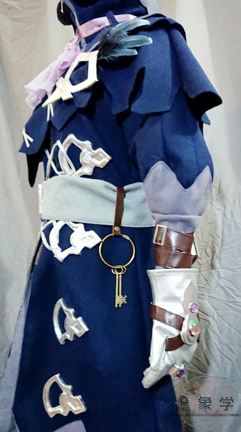 [Customize] Anime FF14 Final Fantasy XIV Black Magician 50 Level School Uniform Cosplsy Costume Any Size Halloween Free Shipping