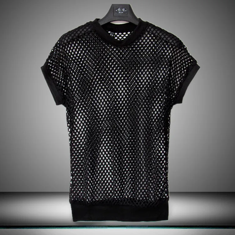 Оригинальный полый метросексуал хип-хоп Футболка мужские футболки мода 2016 лето