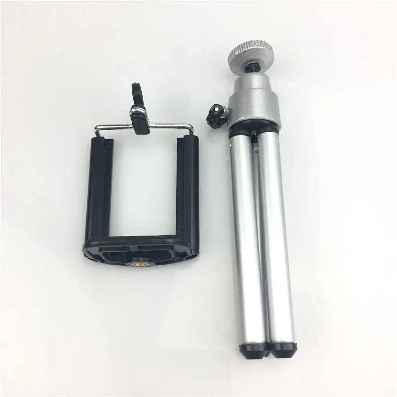 Tripod With Clip Гибкий мини-штатив для телефона, легкие алюминиевые металлические треноги, подставка, крепление с зажимом для телефона, штативы для Xiaomi iPhone 5S/6/6s7 - Цвет: Tripod With Clip