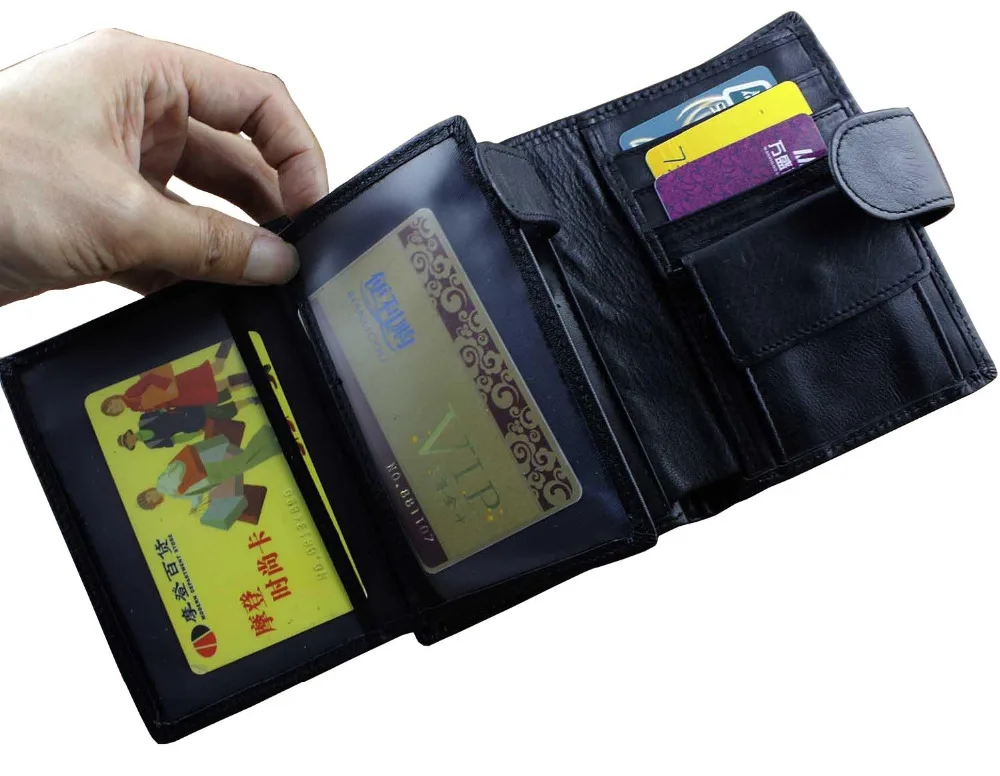 Мужской Байкер водитель грузовика из натуральной кожи винтажный кошелек с