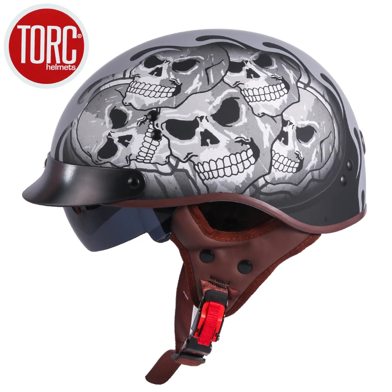 Оригинальный шлем TORC T 55 moto rcycle винтажный Ретро Скутер полушлем с внутренним