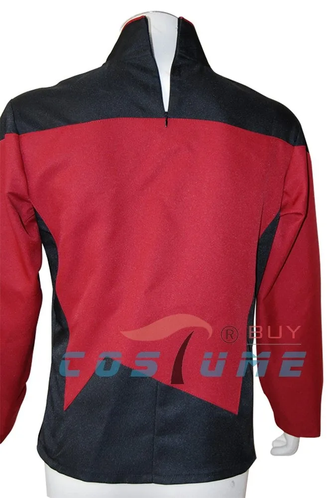 Star TNG The Next Generation Trek Uniform Cosplay Costume Red Blue Yellow Shirt For Men Size XS-XXXL