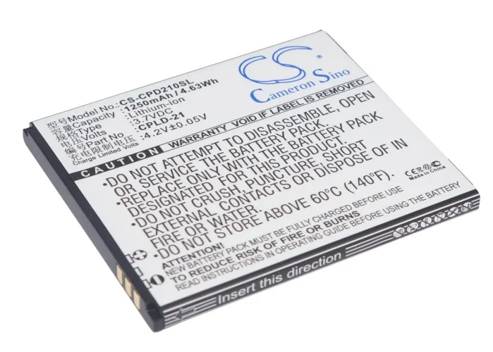CPLD 21 батареи Cameron Sino 1250mAh Для Coolpad 5876 5890 7260 S 7269 8185|Аккумуляторы для мобильных