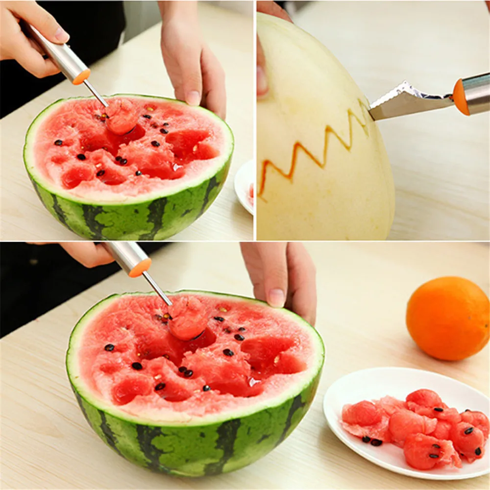 YOTOP нож для резьбы в виде дыни из нержавеющей стали двусторонний лопатка