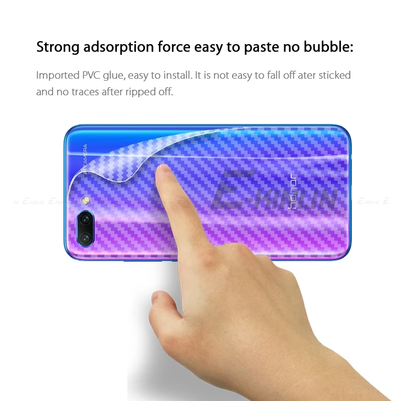 2 шт 3D карбоновая задняя крышка Защитная пленка для HuaWei Honor 9X10 8X8 7S 7X9 Lite Pro Max защита заднего экрана без стекла