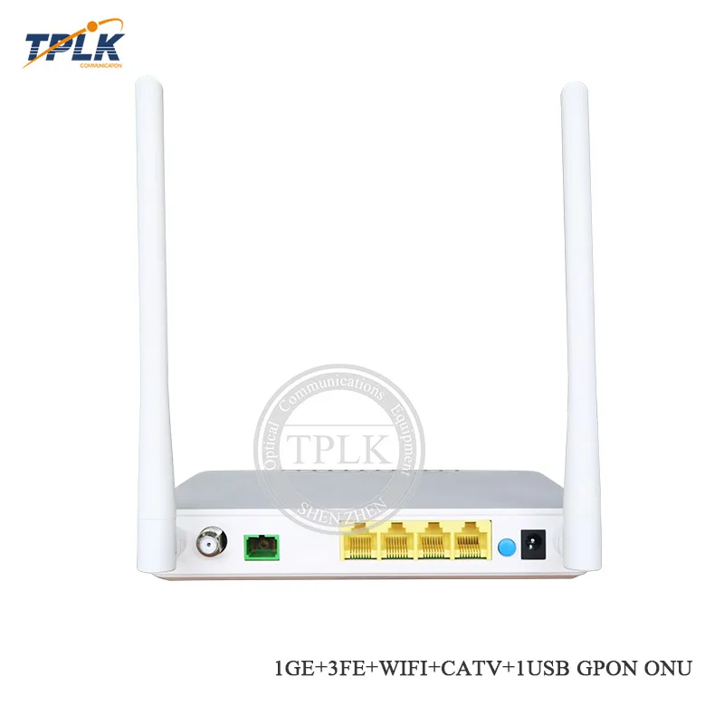 Лучшая цена 1GE+ 3FE+ wifi+ CATV+ 1USB GPON ONU с SC APC коннектором высокое качество 1GE+ 3FE+ wifi+ CATV+ 1USB GPON ONU с CATV портом