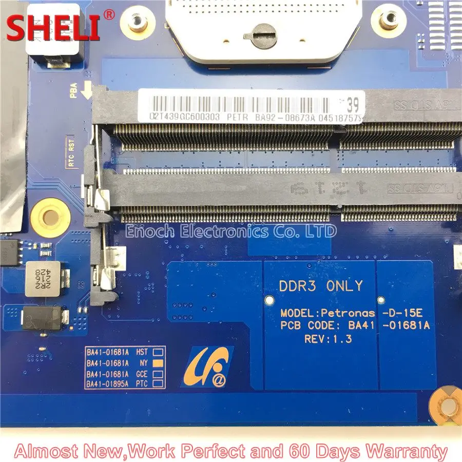 SHELI BA92 08673A 08673B материнская плата для ноутбука samsung NP305V5A 305V5A Petronas D 15E BA41 01681A HD 6470M 1GB