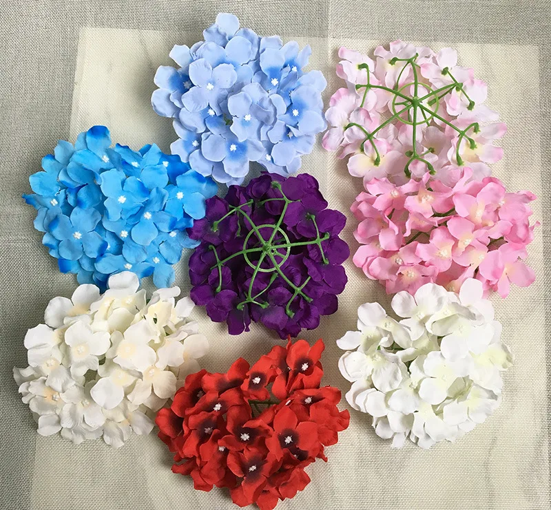 

10pcs Silk flower Wedding Decoration Artificial flowers Spring vivid Big Hydrangea wedding flowers decoration 8 colors