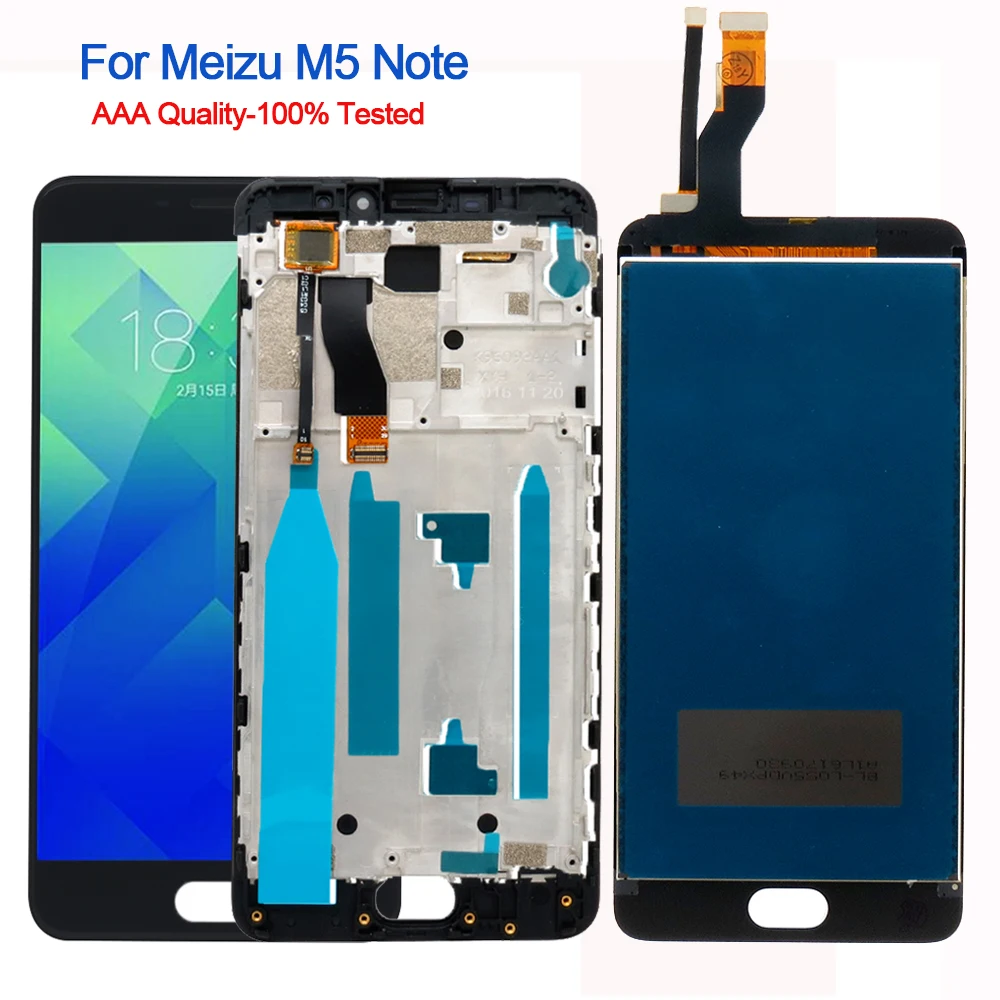 Новинка для Meizu M5 Note ЖК дисплей сенсорный экран дигитайзер с рамкой в сборе замена