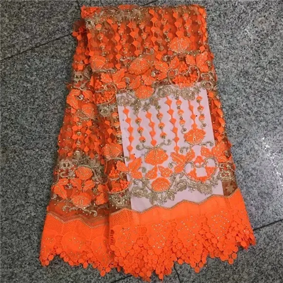 Hiigh quality nigerian wedding lace fabric red latest african laces 2017 french net with pink for dres Royal blue | Дом и сад