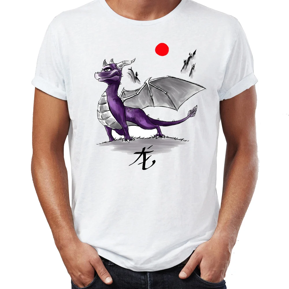 Мужская футболка Spyro Crash Bandicoot Snake Lara Ps Gaming Legends Awesome Artwork Printed Tee - Цвет: 2O0052M