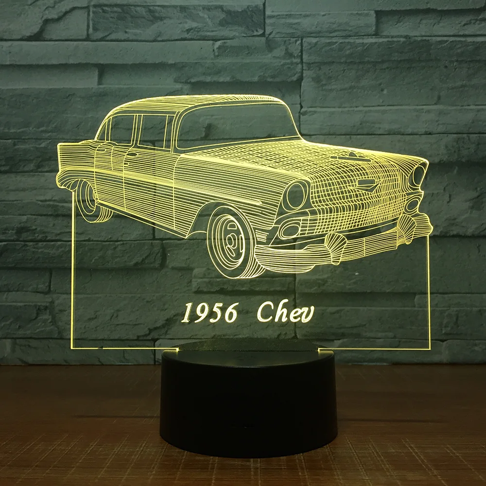 Классические автомобили светодиодные лампы цветной яркий сенсорный 3d маленький