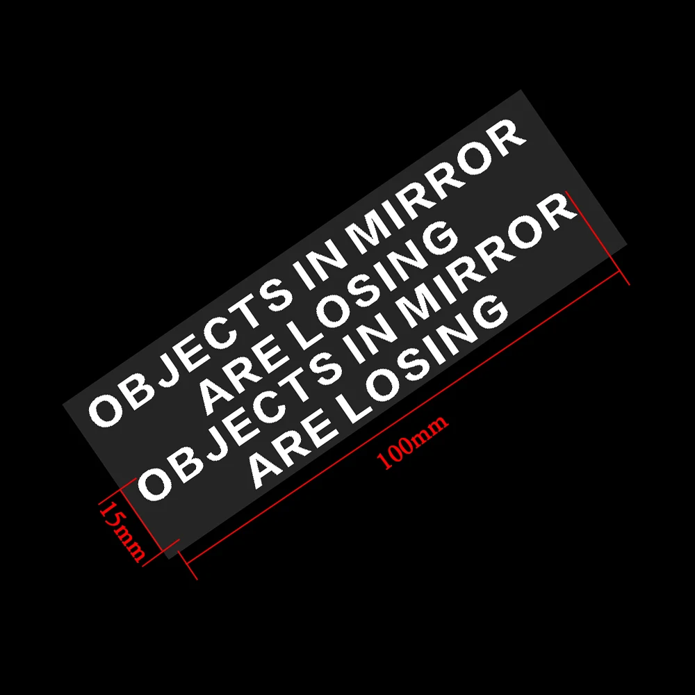 1 пара предметов в зеркале проигрывают Смешные Автомобильная наклейка