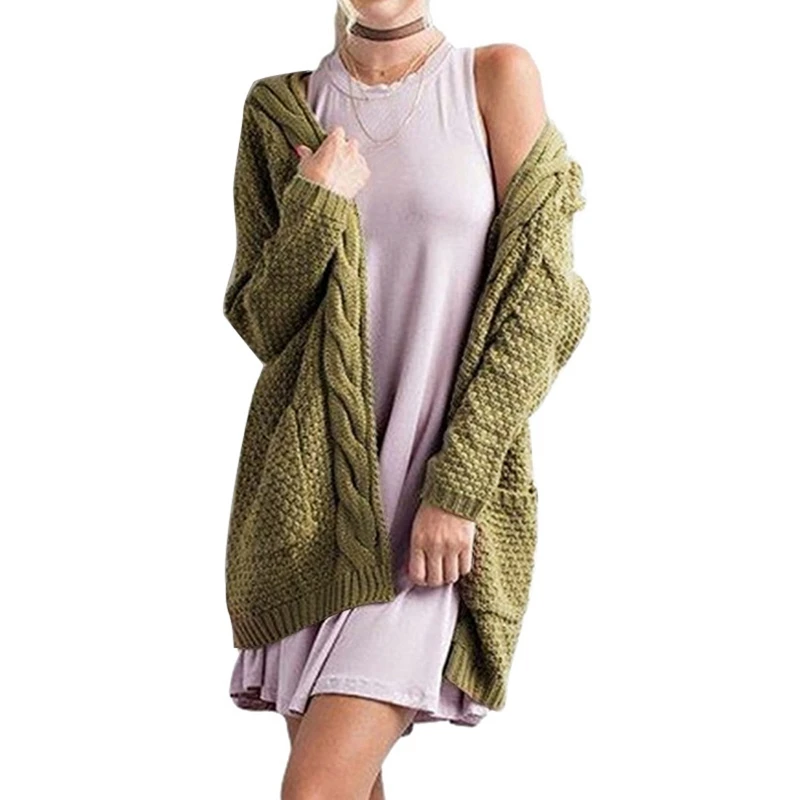 style-2 color7 Laamei, Осень-зима, Модный женский свободный вязаный кардиган с длинным рукавом, Женский вязаный кардиган - Цвет: style-2 color7