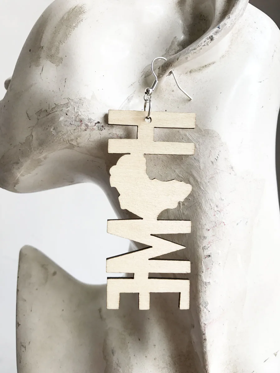 1 пара деревянные серьги в африканском стиле | Украшения и аксессуары