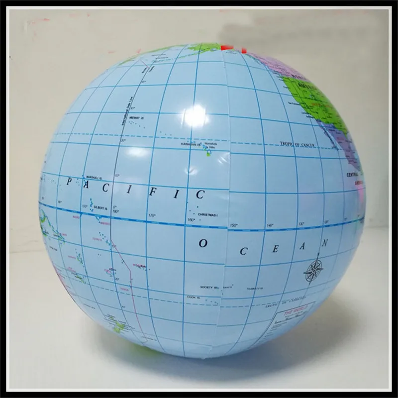 Надувной шар из ПВХ 40 см 14 дюймов обучающий образовательный с картой мира для