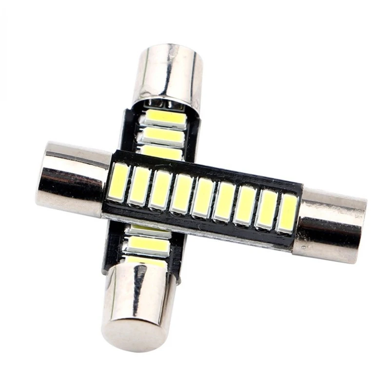KEYECU 2 шт. супер яркий белый 12 в 6000 К 29 мм 4014 9-SMD светодиодный зеркальный