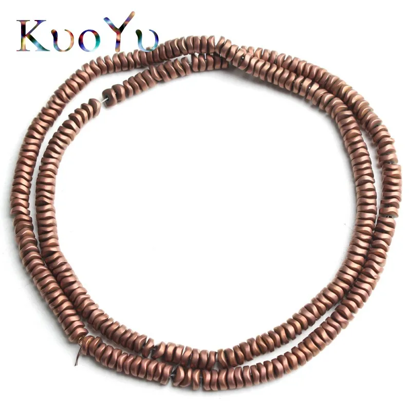 Бусины 4 мм из натурального матового гематита золотого и серебряного цвета с