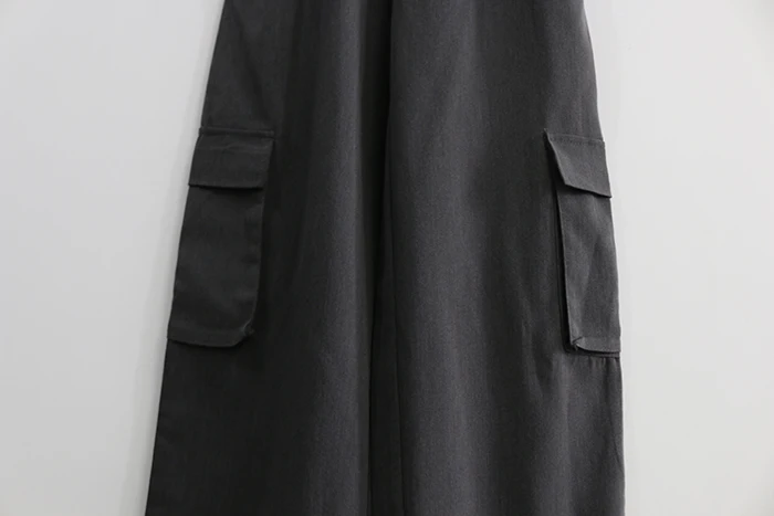 2019 Женский Осенний комбинезон spocket в стиле сафари повседневные Прямые брюки