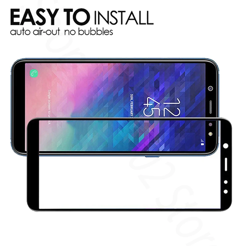 20D Protective film for Samsung Galaxy A8 plus 2018 screen protector samsung a8 a6 a5 full cover tempered glass 9H | Мобильные