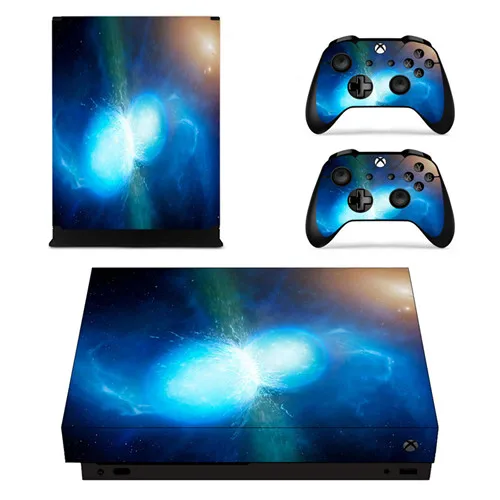 Индивидуальный дизайн, съемная наклейка на кожу для microsoft Xbox One X консоли и 2 контроллера для Xbox One X, Виниловая наклейка на кожу - Цвет: YSX1X0105
