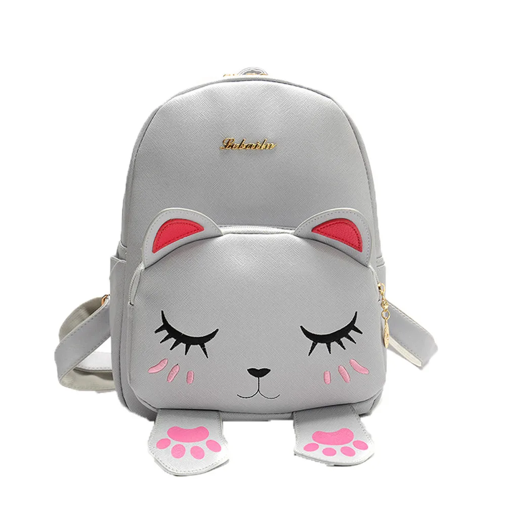 Кошка мешок студенты девушки Back Pack школьные рюкзаки Смешные плеча Дорожная сумка