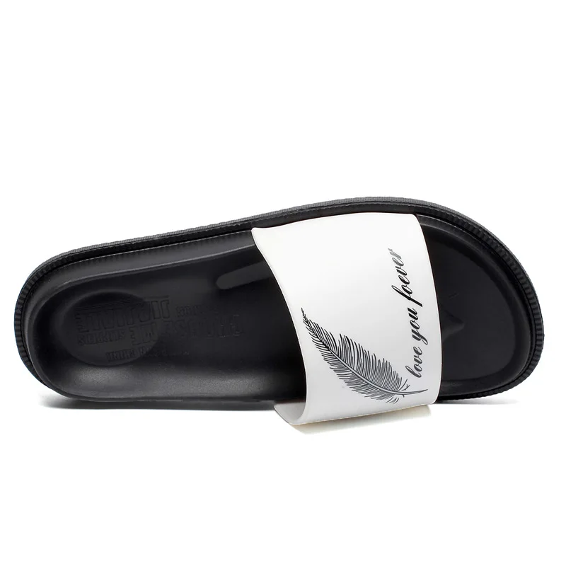 Летние тапочки с граффити Мужские повседневные Мягкие Шлепанцы для отдыха Eva