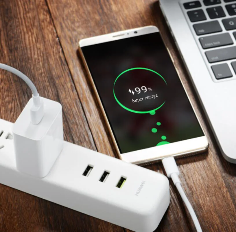 huawei type C кабель 5A Супер USB кабель для передачи данных фиолетовая линия(белый) высокая сила тока Быстрая зарядка многослойная безопасность