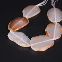 large size approx6pcsstrand natural agates faceted slab nugget loose beadsgems stone slice pendants nacklace jewelry making