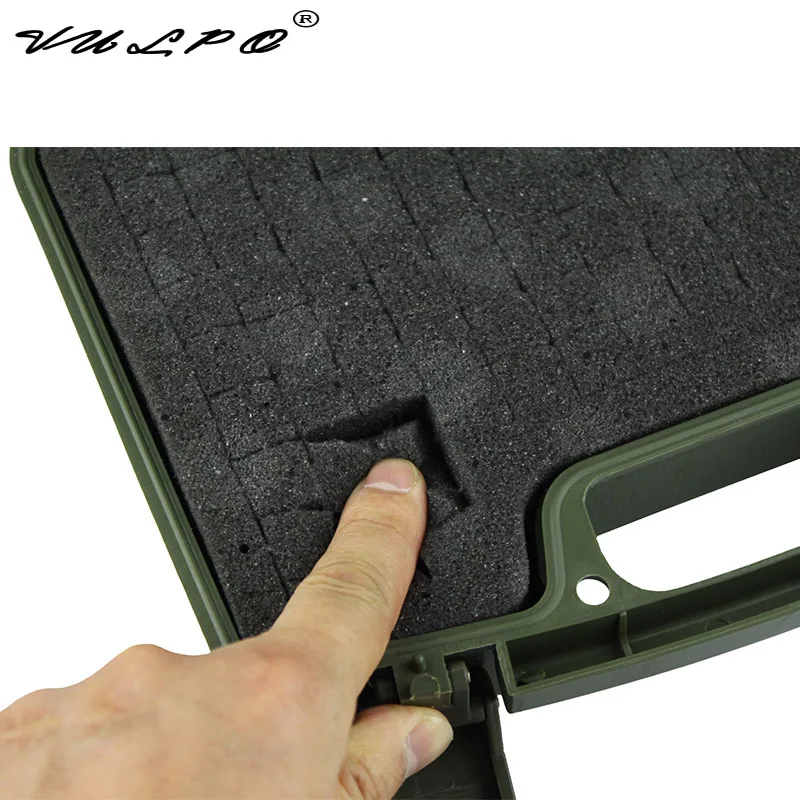 VULPO ABS Pistol Case Tactical handbags Hard Gun Padded Foam Lining For Hunting Airsoft | Спорт и развлечения