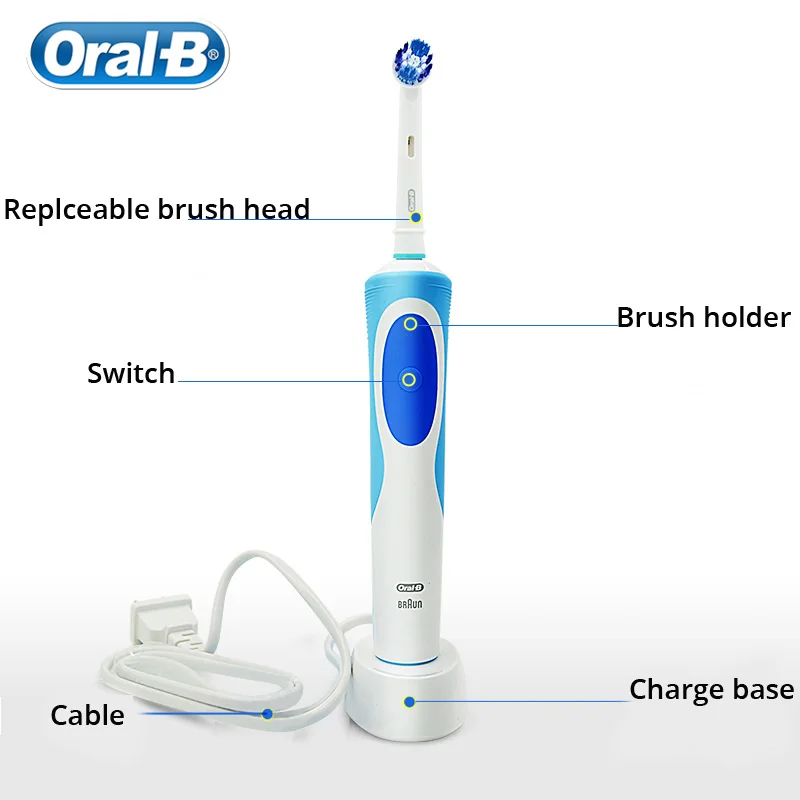 Зубная щетка Oral B D12013 звуковая электрическая вращающаяся нечувствительная