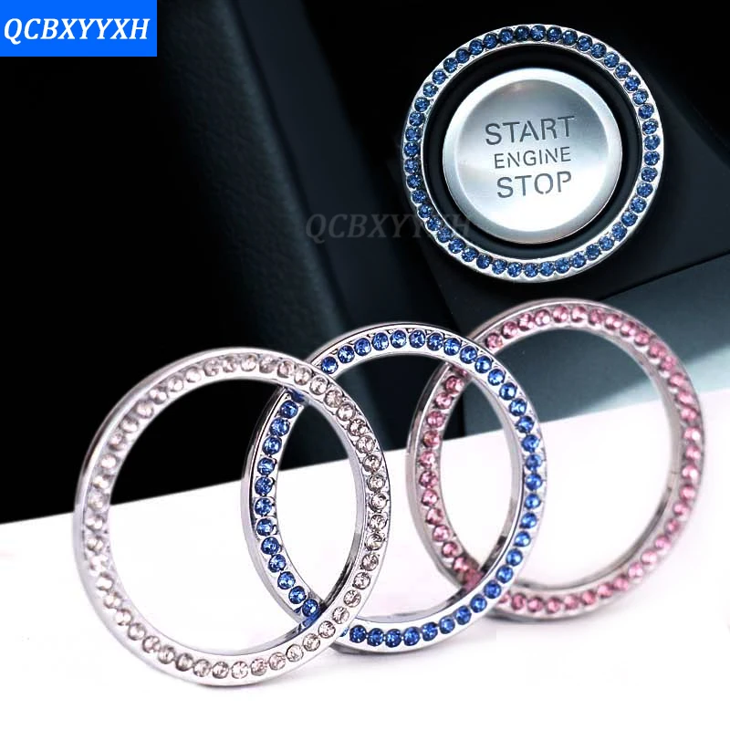 Хрустальный автомобильный переключатель зажигания для запуска двигателя крышка
