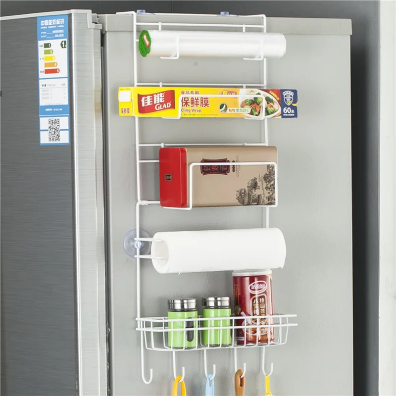 

Refrigerator Side Storage Shelf Rack Sidewall Hanging Holder Fridge Multi-layer Shelf Rack Holder Kitchen Storage Rack