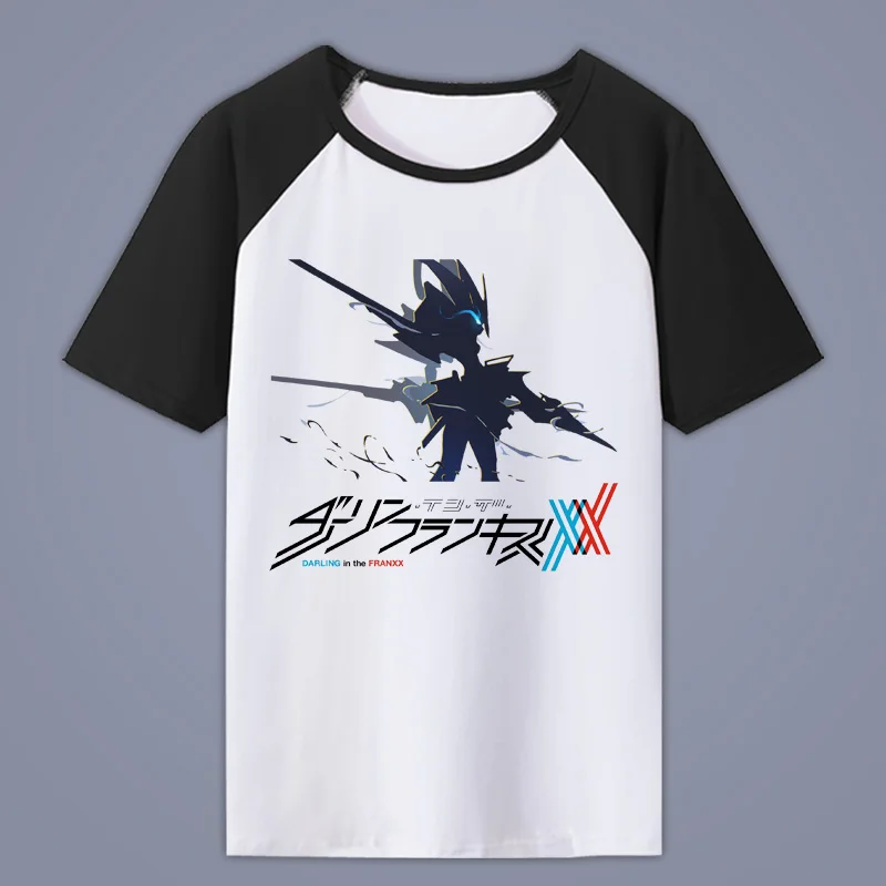 Высокое качество Q унисекс аниме DARLING в FRANXX Изделие из хлопка с короткими рукавами