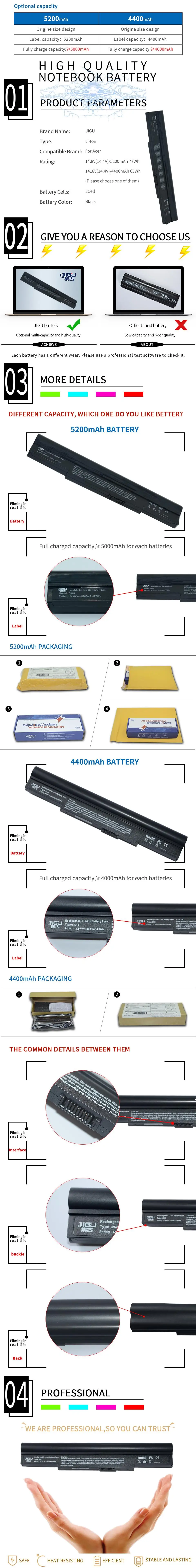 Jigu батарея для ноутбука AS10C5E AS10C7E для acer Aspire Ethos 5943 5943G 5951 5951G 8951 8951G 8943G 5950G 8950G