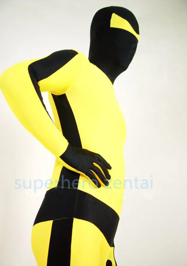Kill Bill Beatrix Kiddo Cosplay Costume Lycra/ Spandex Yellow Black Boy Superhero Zentai suit Halloween Party Free Shipping |