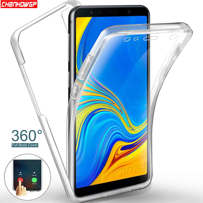 Двойной силиконовый чехол из ТПУ для Samsung Galaxy A7 A9 2018 S10 Plus S10E S6 S7 Edge S8 S9 J7 J5 J3 2017 A5 Note 8
