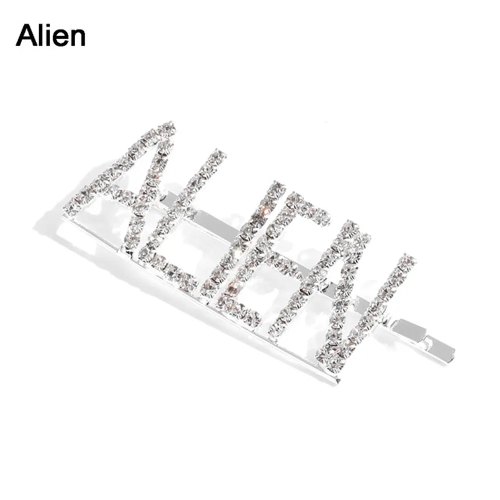 ALIEN 1 шт. яркие буквы заколки Головные уборы для Для женщин заколки для волос для девочек заколки заколка-пряжка для волос инструменты аксессуары письма заколки для волос, волосы инструмент - Цвет: ALIEN