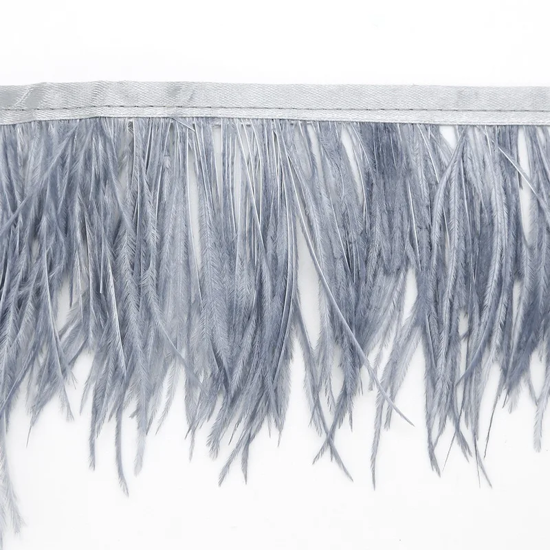 12 цветов для выбора страусиных перьев юбка отделка бахромой платья ручной работы