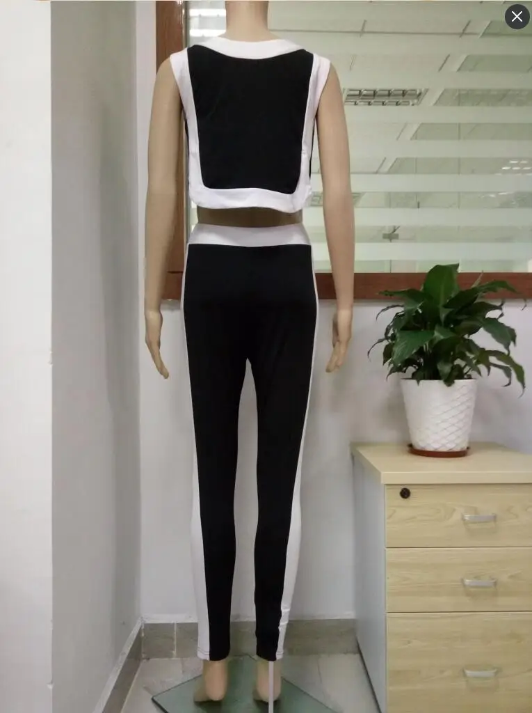 New 2018 Women Yoga Sets Tracksuit Running Kit Workout Costume Female Fitness Sportswear Set Sleeveless Gym Sport Clothes |