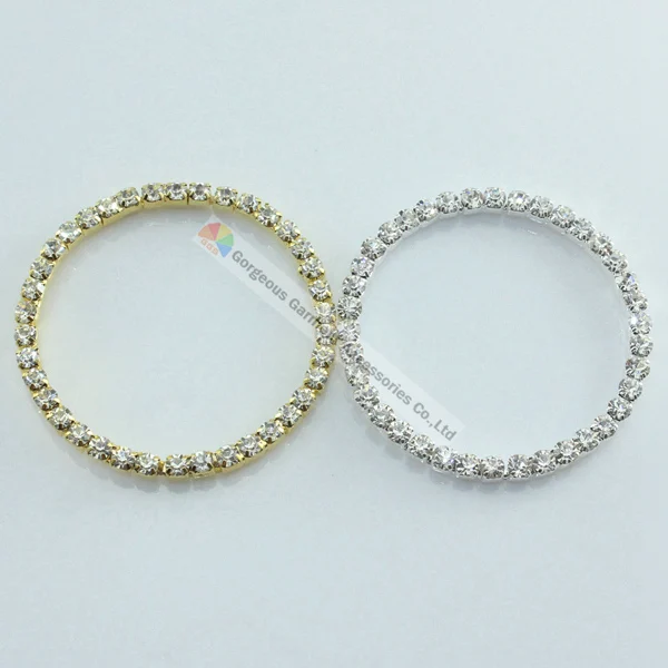 100 шт. 50 мм круглая прозрачная стразы пряжка Золотой Серебряный набор сделай сам