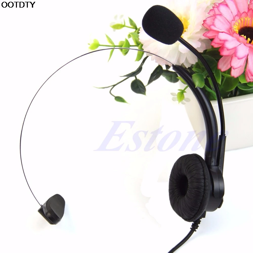 4 контактная Проводная телефонная гарнитура RJ11 с монауральными наушниками