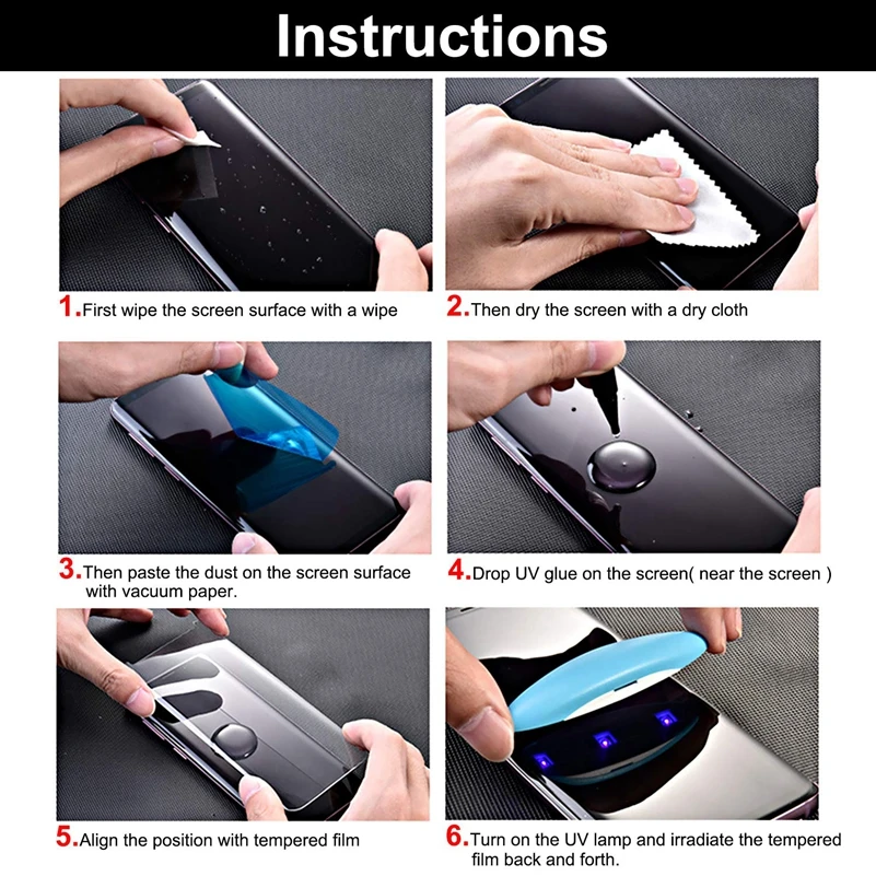 Acespower Новое поступление из закаленного стекла для SAMSUNG NOTE 10 Pro 10pro УФ сенсорный экран протектор жидкий клей нано оптика передние пленки