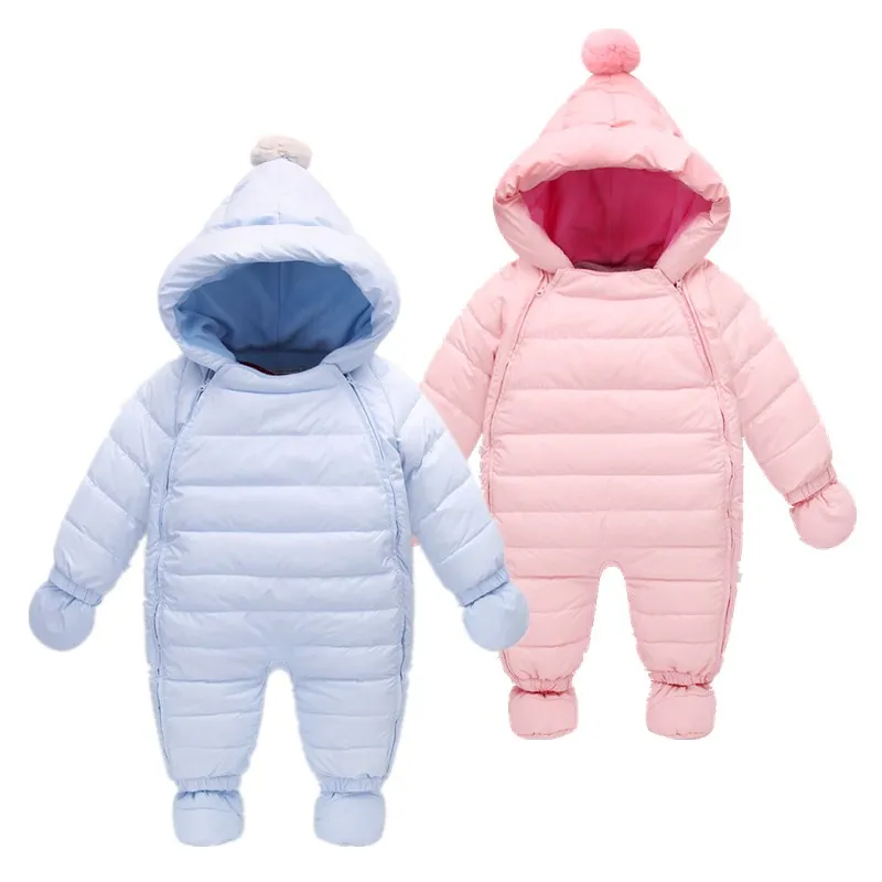 Новинка 2017 года зимний пуховик для девочек пальто зимние комбинезоны малышей