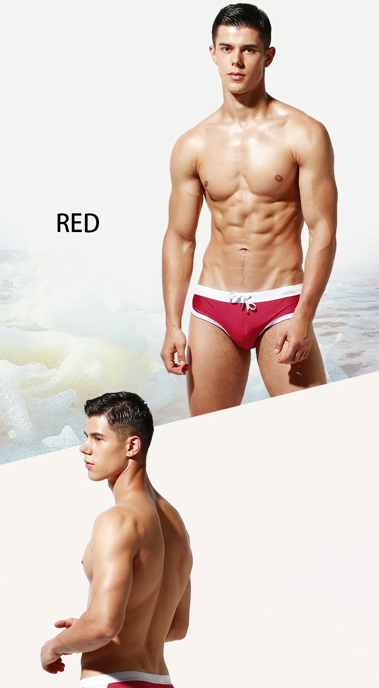 Мужские плавки для бега maillot de bain, плавки с низкой талией, боксеры, мужской бренд, купальный костюм размера плюс