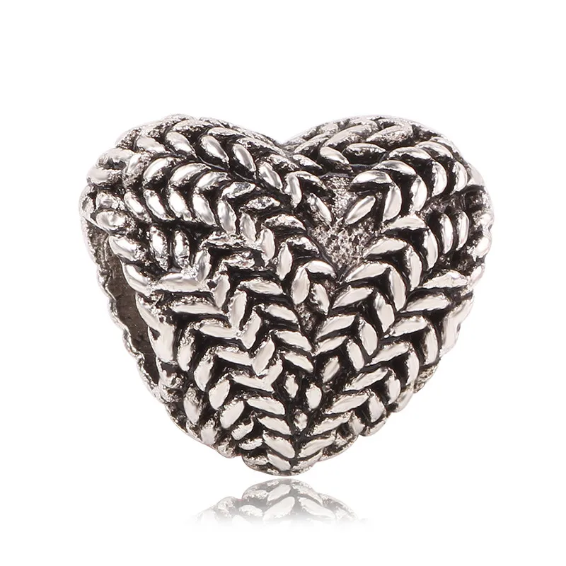 Новая Оригинальная Посеребренная Подвеска из сплава с бусинами, подвеска в виде сердца для мамы и дочери, браслет Pandora, ожерелье, сделай сам, женское ювелирное изделие